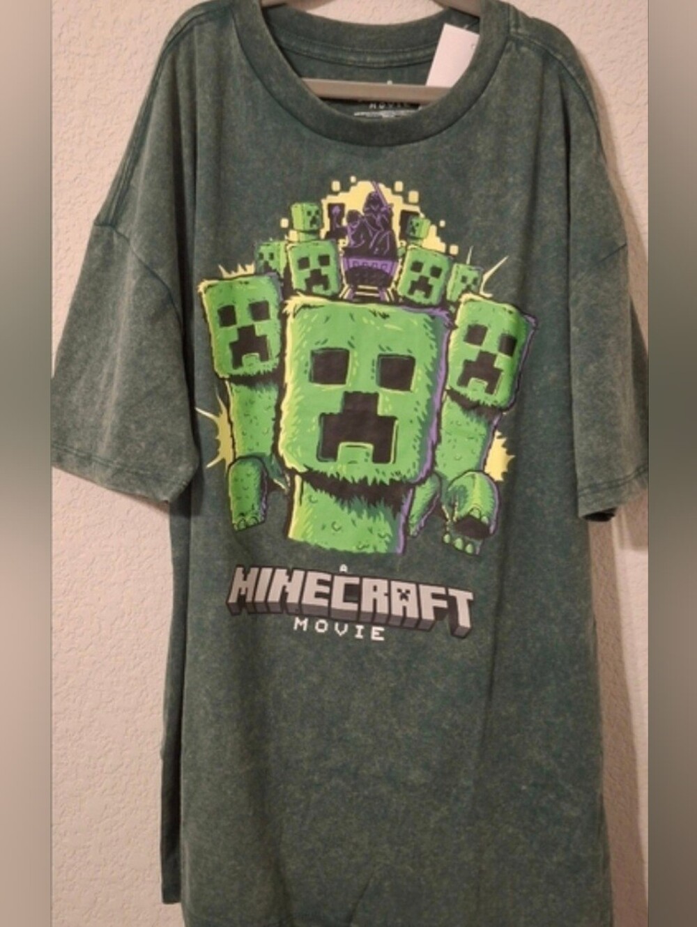 MINECRAFT boy tee casual school shirt size Large (9/10)